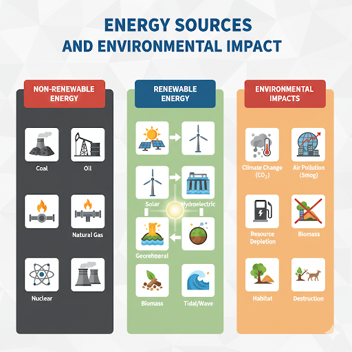 Different energy sources